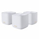 Asus XD5 EU+UK 3PK reititin ZenWiFi XD5 802.11ax, 574+2402 Mbit/s, 10/100/1000 Mbit/s, Ethernet LAN (RJ-45) portit 1, MU-MiMO Kyllä, Ei mobiililaajakaistaa, Valkoinen