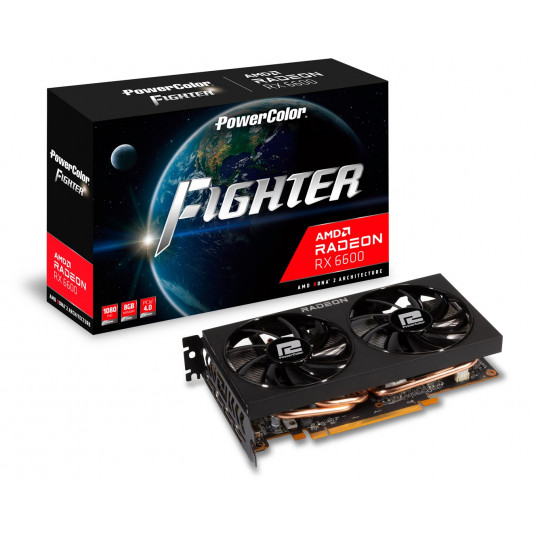 PowerColor AXRX 6600 8GBD6-3DH näytönohjain AMD Radeon RX 6600 8GB GDDR6