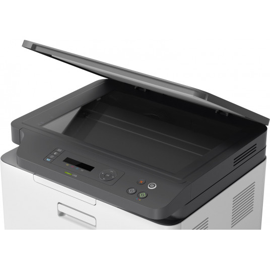 HP Color Laser MFP 100 Series -tulostus: Jopa 18 mustavalkosivua ja 4 värisivua minuutissa; Jopa 600 x 600 x 2 bitin dpi; Jopa 20 000 sivua kuukaudessa käyttöjaksossa; 128 Mt RAM-muistia