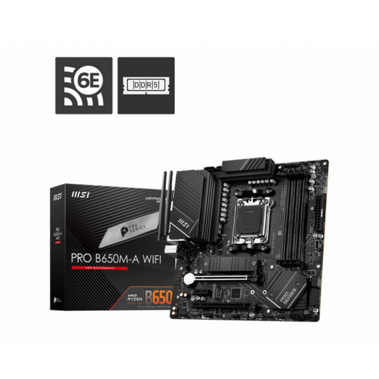 Emolevy|MSI|AMD B650|SAM5|MicroATX|Muisti DDR5|Muistipaikat 4|1xPCI-Express 3.0 1x|2xPCI-Express 4.0 16x|2xM.2|1xHDMI|1xDisplayPort|8xUSB 3.2|PRO1xRJ45M-portti
