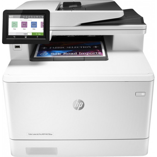 HP Color LaserJet Pro MFP M479fnw - tulosta, kopioi, skannaa ja faksaa; Skannaa sähköpostiin/kansioon/USB/pilveen; Jopa 50 000 sivun käyttömäärä; 750–4 000 suositeltu kuukausittainen sivumäärä; Gigabit Ethernet-verkko; Kaksikaistainen langaton verkko; Blu