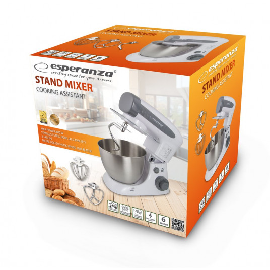 ESPERANZA COOKING ASSISTA EKM024 Monitoiminen planeetta monitoimikone 4 l valkoinen 800 W