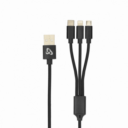 Sbox USB 2.0 8-pin / Type-C / Micro USB -lataus vain 2,4A 1M BULK