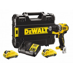 DEWALT DCD701D2-QW akkuporakone 2x 12V 2Ah XR TSTAK musta, keltainen