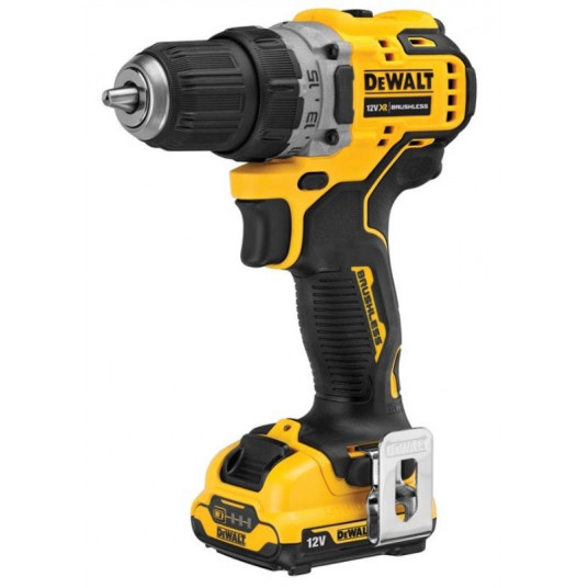 DEWALT DCD701D2-QW akkuporakone 2x 12V 2Ah XR TSTAK musta, keltainen