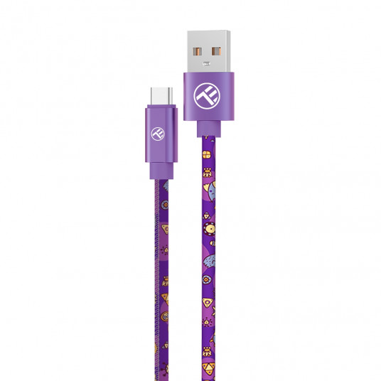 Tellur Graffiti USB Type-C -kaapeli 3A 1m violetti