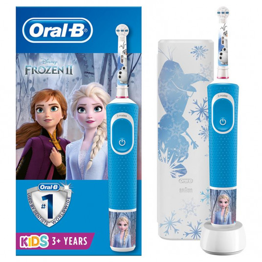 Sähköhammasharja Vitality Frozen, Braun+ matkalaukku