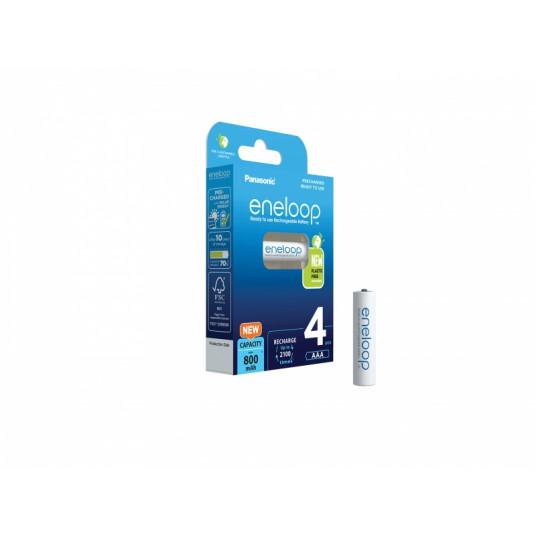 Ladattavat akut Panasonic ENELOOP BK-4MCDE/4BE, 800 mAh, 2100 (4xAAA)