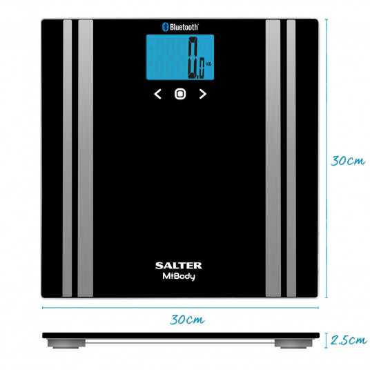 Salter 9159 BK3R MiBody Analyzer -vaaka musta