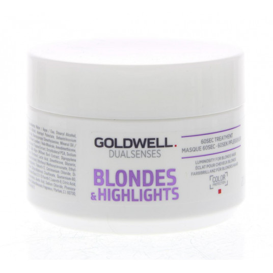 Regeneroiva naamio neutraloi keltaisia hiussävyjä Dualsenses Blonde's Highlights 60 Sec Hoito