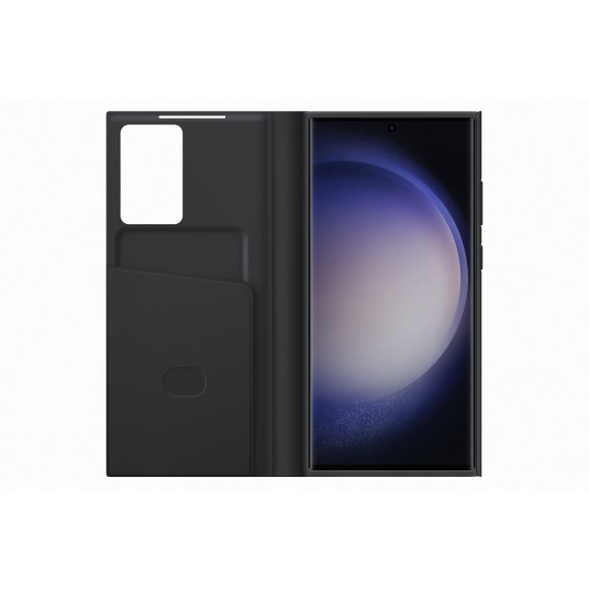Kotelo Samsung Galaxy S23 Ultra Clear View Cover, musta ZS918CBE