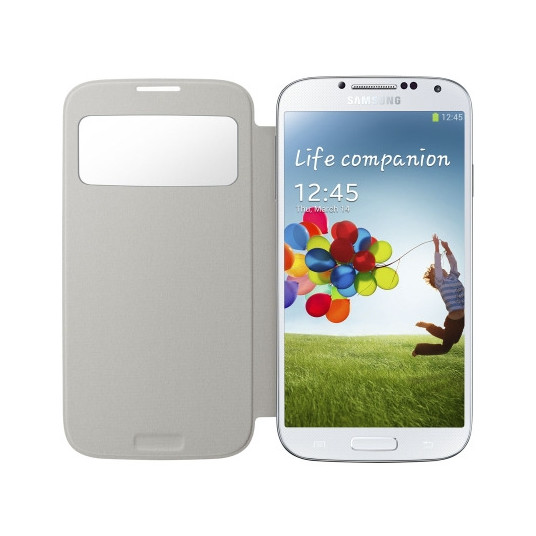 Kotelo Samsung S4 S-View Premium Cover valkoinen