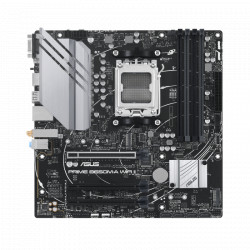 Asus PRIME B650M-A WIFI II Prosessoriperhe AMD, Prosessorikanta AM5, DDR5 DIMM, Muistipaikat 4, Tuetut kiintolevyliitännät SATA, M.2, SATA-liittimien määrä 4, Piirisarja AMD B650, mATX