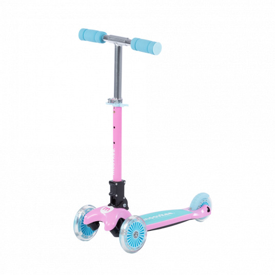 Kolmipyöräinen skootteri LEDillä - Moovkee, pinkki