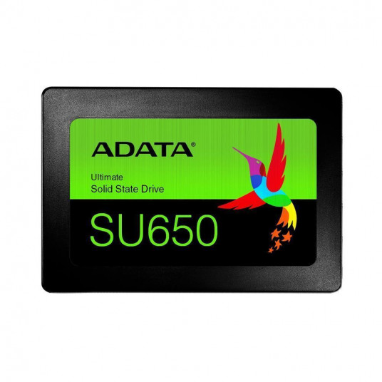 SSD|ADATA|SU650|1TB|SATA 3.0|Kirjoitusnopeus 450 Mt/s|Lukunopeus 520 Mt/s|2,5"|TBW 600 TB|MTBF 2000000 tuntia|ASU650SS-1TT-R