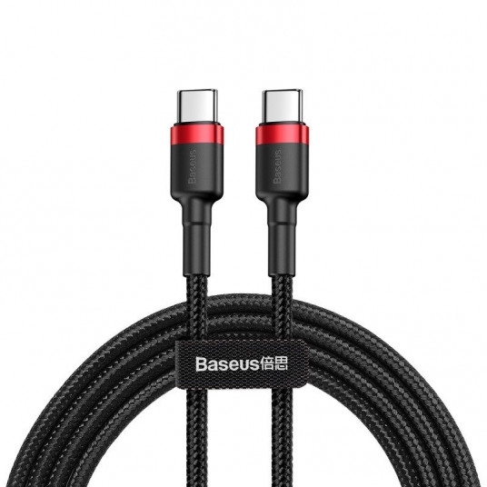 Baseus Cafule -kaapeli USB-C PD 2.0 QC 3.0 60W 2m (musta+punainen)
