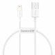 CABLE LIGHTNING USB 0.25M/WHITE CALYS-02 BASEUS