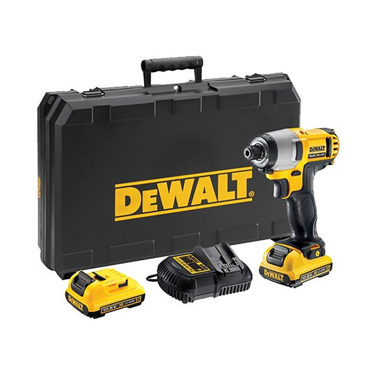 DEWALT DCF815D2 sähköinen ruuvimeisseli Musta, Keltainen 1/4" 2450 RPM 107 N m 10,8 V