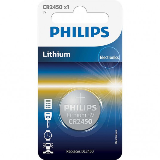 Akku Philips CR2450 Lithium 3 V (24,5 x 5,0)