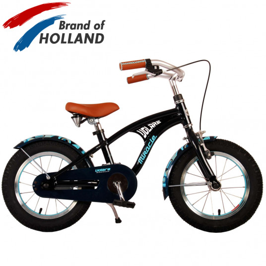 Vaikiškas dviratis VOLARE 14" Miracle Cruiser (21486) juodas/mėlynas