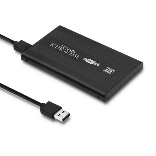 Qoltec 51861 Ulkoiset kiintolevy (HDD)kotelo HDD / SSD 2,5" SATA3 USB 3.0 | musta
