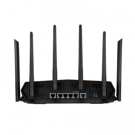 Asus Dual Band WiFi6 Gigabit Router TUF Gaming AX6000 802.11ax, 1148+4804 Mbit/s, 10/100/1000 Mbit/s, Ethernet LAN (RJ-45) portit 5, Antennityyppi Ulkoinen