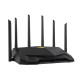 Asus Dual Band WiFi6 Gigabit Router TUF Gaming AX6000 802.11ax, 1148+4804 Mbit/s, 10/100/1000 Mbit/s, Ethernet LAN (RJ-45) portit 5, Antennityyppi Ulkoinen