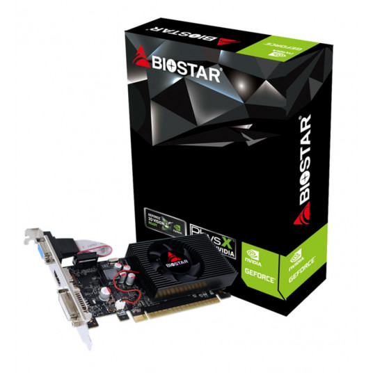 Näytönohjain|BIOSTAR|NVIDIA GeForce GT 730|4 Gt|DDR3|128-bittinen|PCIE 2.0 16x|Muisti 1333 MHz|GPU 730 MHz|Yksi paikkainen tuuletin|1x15pin D-sub|1xDVI-D|1xHDMITHVN17
