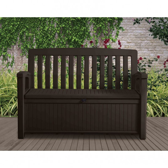 Säilytyslaatikko - penkki Keter PATIO BENCH 227 L (ruskea väri)