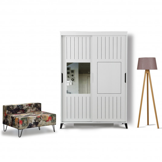 Kaappi Pasific Home Fuga - 120 kiiltävä valkoinen