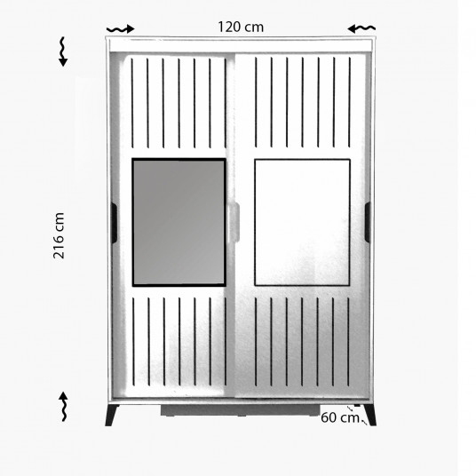 Kaappi Pasific Home Fuga - 120 kiiltävä valkoinen