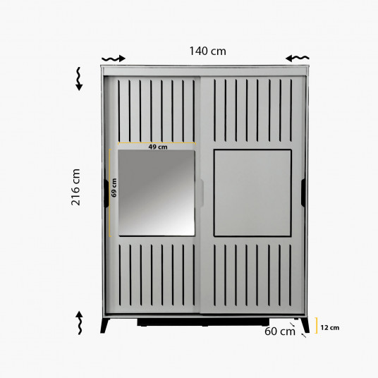 Kaappi Pasific Home Fuga - 140 tammi