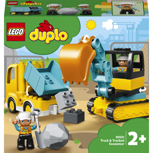 LEGO® 10931 DUPLO kaupunkiauto- ja tela-alustainen kaivinkone