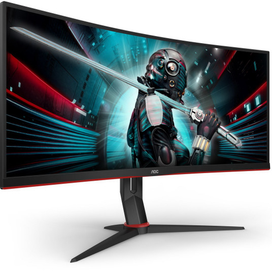 Näyttävä AOC CU34G2X, 34", VA, QHD, kaareva, 1 ms, 300 cd/m², 144 Hz, musta