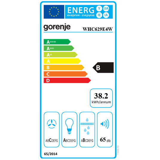 Seinälle asennettava liesituuletin GORENJE WHC629E4W