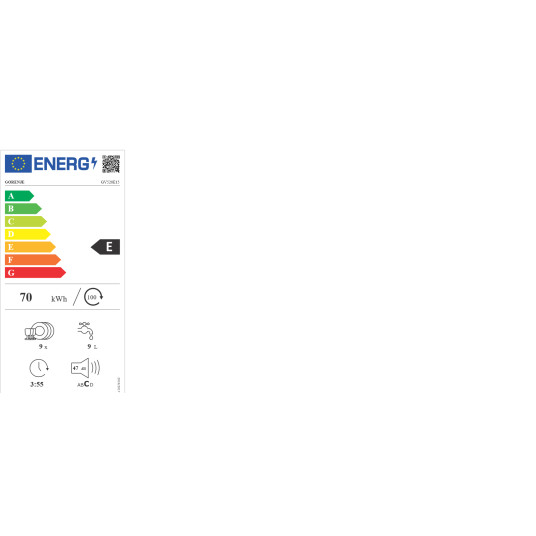 Sisäänrakennettu astianpesukone GORENJE GV520E15