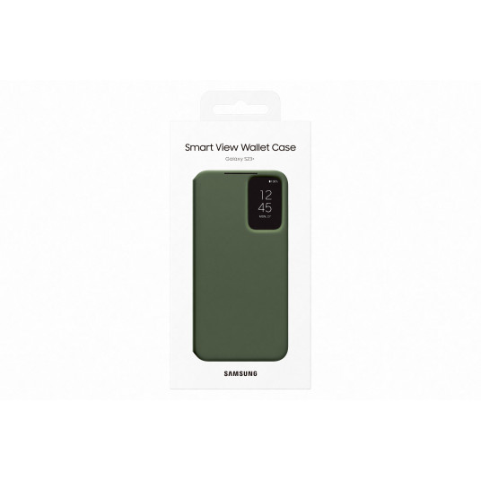 Suojakuori Samsung Galaxy S23 Plus Clear View Cover, Khaki ZS916CGE