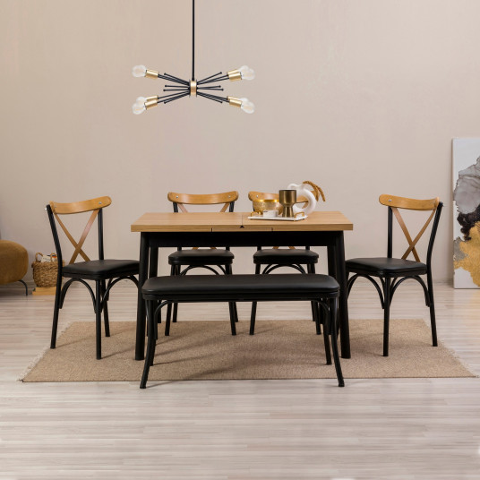 Ruokapöytä ja tuolit Hanah Home OLV-AC-TK18