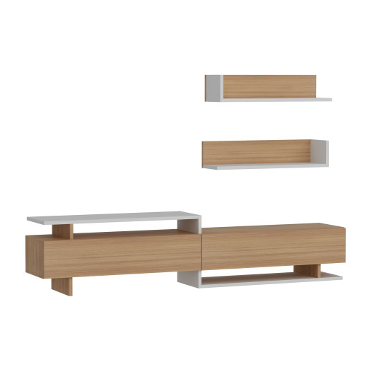 TV-kaappi Ayaz - teak, valkoinen