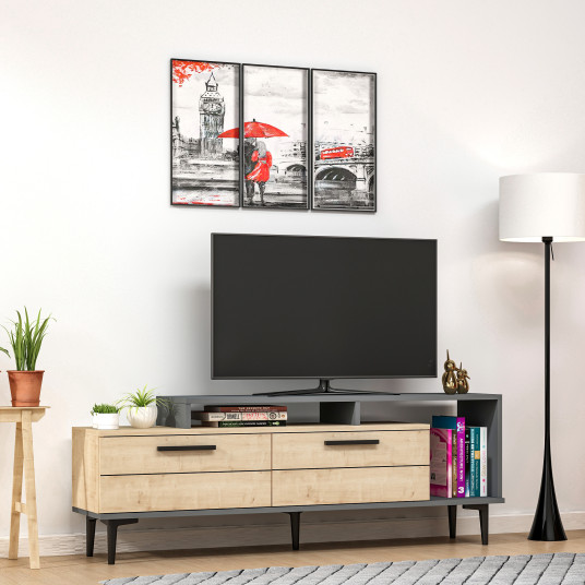 TV-kaappi Niva - tammi, antrasiitti
