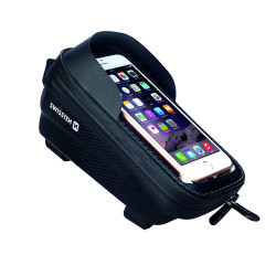 Swissten Waterproof Pyöränpidike/laukku 5,4 - 6,7 tuuman matkapuhelimiin Musta