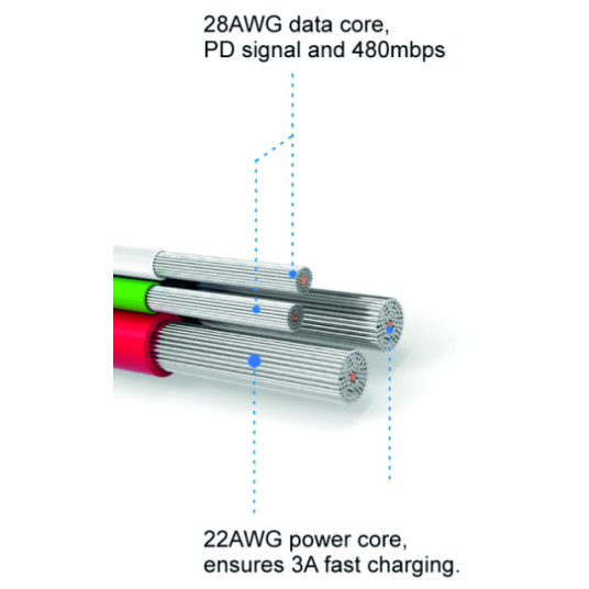 Swissten Textile Universal Micro USB -data- ja latauskaapeli 1,2 m ruusukulta