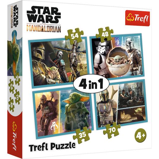 TREFL STAR WARS Mandalorian 4-osainen palapeli