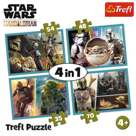 TREFL STAR WARS Mandalorian 4-osainen palapeli