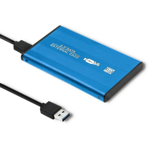 Qoltec 51859 Ulkoiset kiintolevy (HDD)kotelo HDD / SSD 2,5" SATA3 USB 3.0 | Sininen