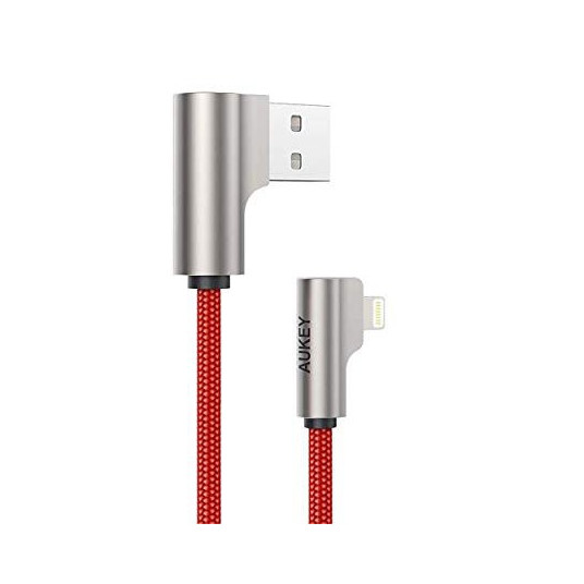 AUKEY CB-AL01 Red OEM Super Fast Nylon Pikalataus Lightning-USB-kaapeli | 2 m | MFi Apple -sertifikaatti