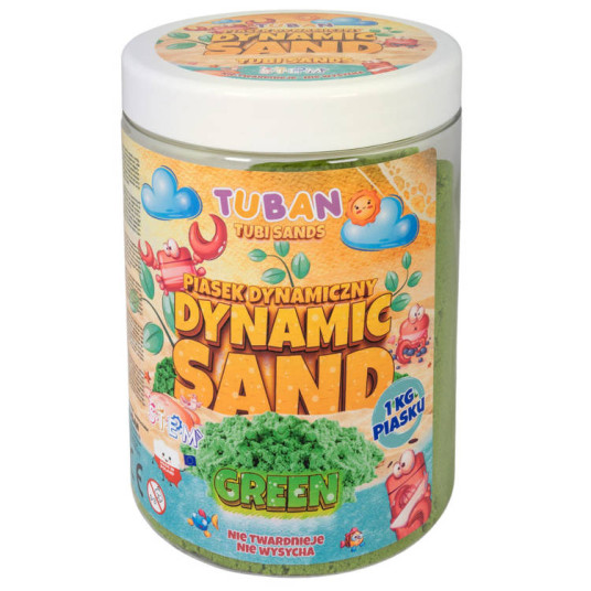 Kineettinen hiekka Tuban, 1kg, vihreä