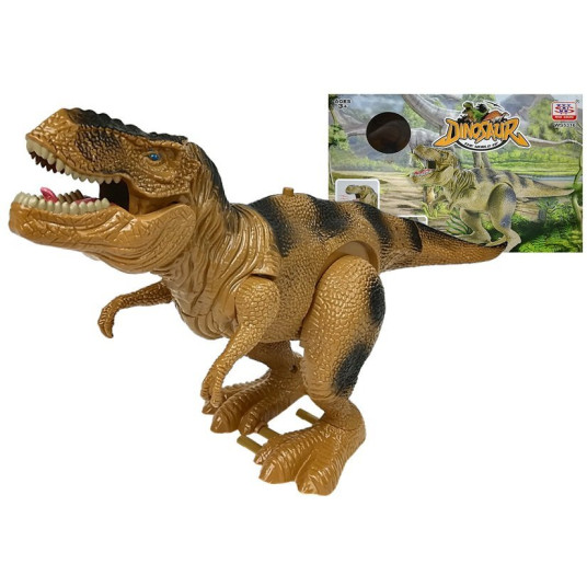 Liikkuva dinosaurus Tyrannosaurus ääni- ja valotehosteilla, vihreä