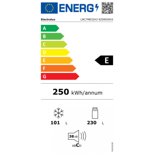 Jääkaappi ELECTROLUX LNC7ME32X3