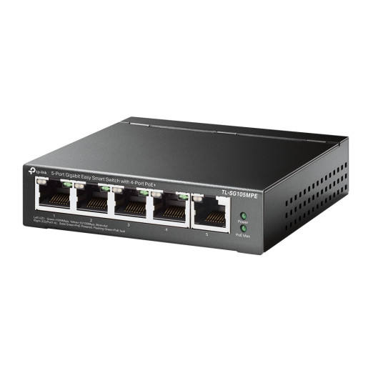 TP-Link TL-SG105MPE verkkokytkin L2 Gigabit Ethernet (10/100/1000) Power over Ethernet (PoE) Musta